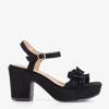 OUTLET Černé dámské sandály na botě Wenisa - Footwear