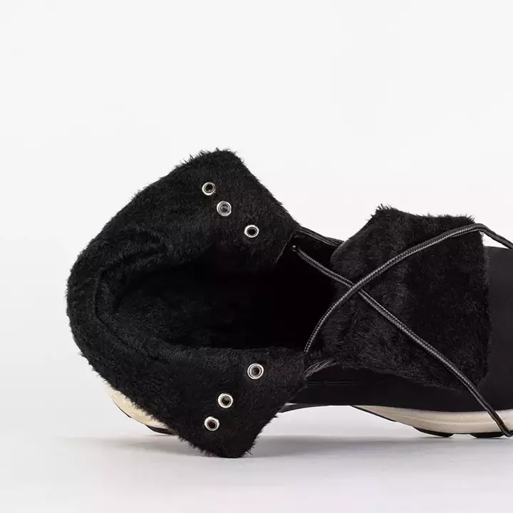 OUTLET Černé pánské zateplené boty Nuok - Obuv