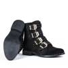 OUTLET Černé semišové boty s cvočky Adelmira - obuv
