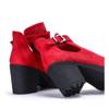 OUTLET Červené boty na vysokém sloupku Moonlight - obuv