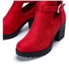 OUTLET Červené boty na vysokém sloupku Moonlight - obuv