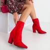 OUTLET Červené dámské boty na postu Vacar - obuv