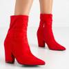 OUTLET Červené dámské boty na postu Vacar - obuv