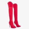 OUTLET Červené dámské boty na vysokém podpatku Erlinda - Boty