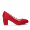 OUTLET Červené lodičky s nízkými podpatky Daria- Shoes