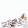 OUTLET Dámské bílé boty s barevnou povrchovou úpravou Shansoni - obuv