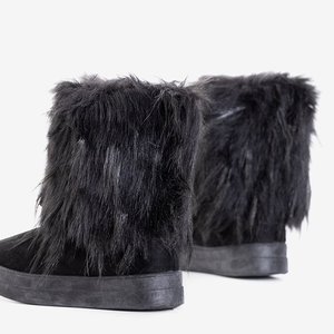OUTLET Dámské černé sněhové boty s dekoracemi Astride - obuv