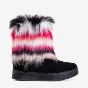OUTLET Dámské černé sněhové boty s kožešinou Marell - Obuv