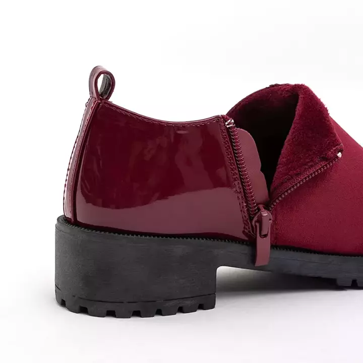 OUTLET Dámské červené boty s lakovanými vložkami do obuvi Liwbu