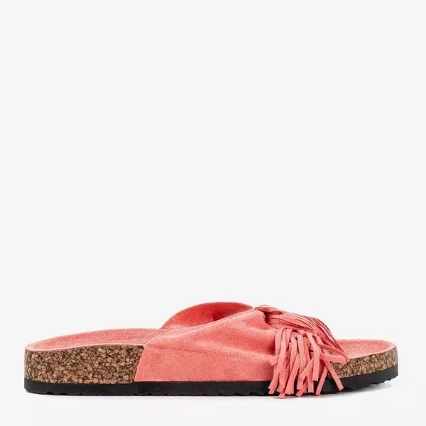 OUTLET Dámské korálové pantofle s třásněmi Amassa - obuv