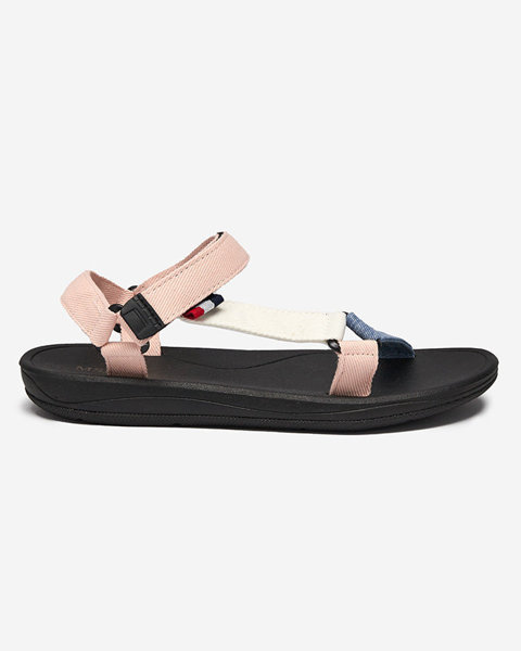 OUTLET Dámské růžové látkové sandály Ojo- Shoes