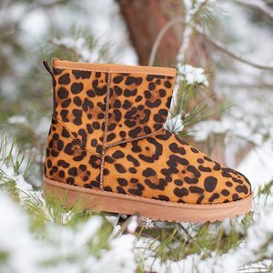 OUTLET Dámské sněhové boty na platformě s leopardím potiskem Nimasa - obuv