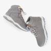OUTLET Dámské teplé turistické boty z ekologické kůže v šedé barvě Filis - obuv