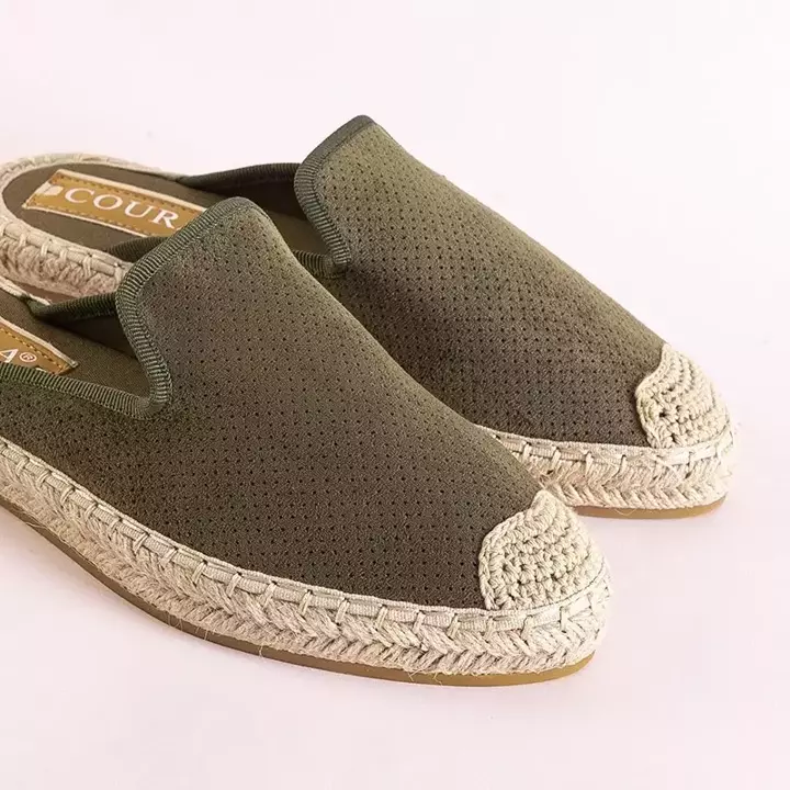 OUTLET Dámské zelené pantofle Courine - obuv