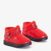 OUTLET Dětské červené sněhové boty s přezkou Malian - obuv