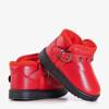 OUTLET Dětské červené sněhové boty s přezkou Malian - obuv