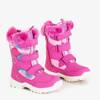 OUTLET Fuchsie dětské sněhové boty s kožešinou Artaki - obuv