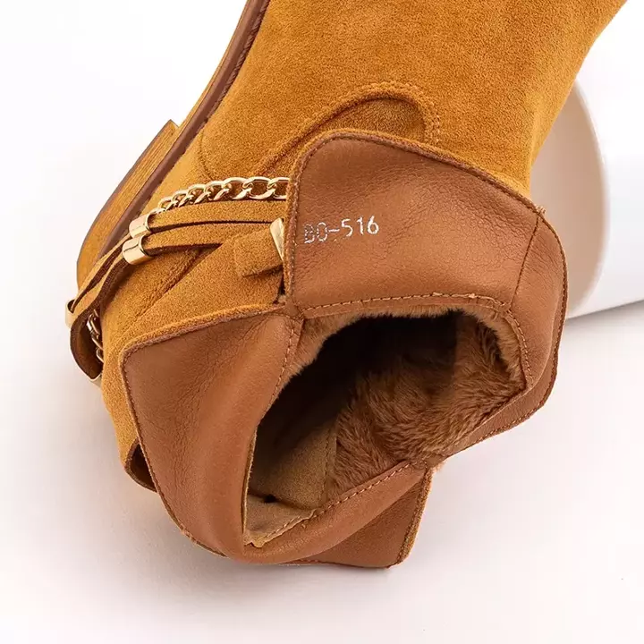 OUTLET Hnědé dámské kovbojské boty na klínku Anthe - Boty
