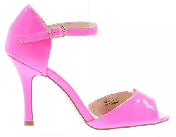 OUTLET Lakované sandály v barvě Guisera neon pink - Boty