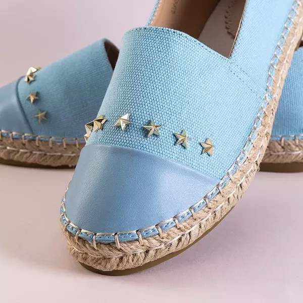 OUTLET Modré dámské espadrilky s hvězdami Fraus - obuv