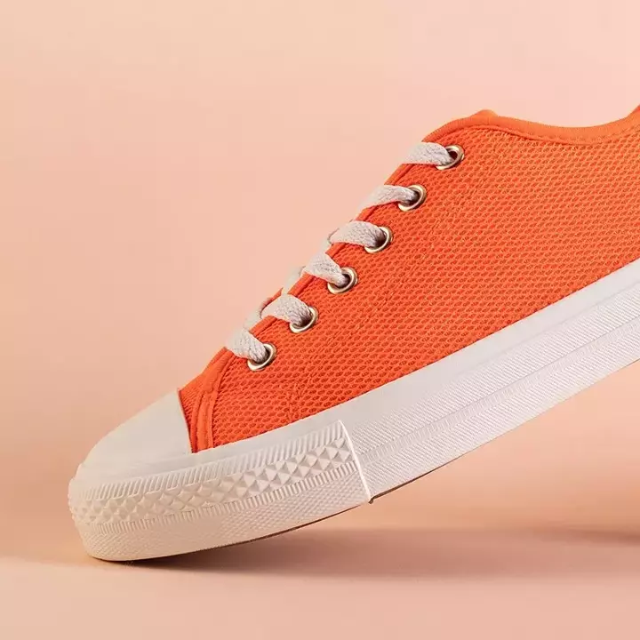 OUTLET Neon oranžové dámské tenisky Vatoa - Obuv