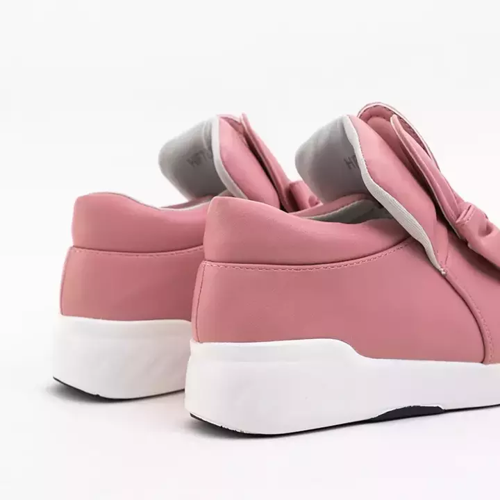 OUTLET Růžová dětská sportovní obuv s mašlí a ušima Desa - Obuv
