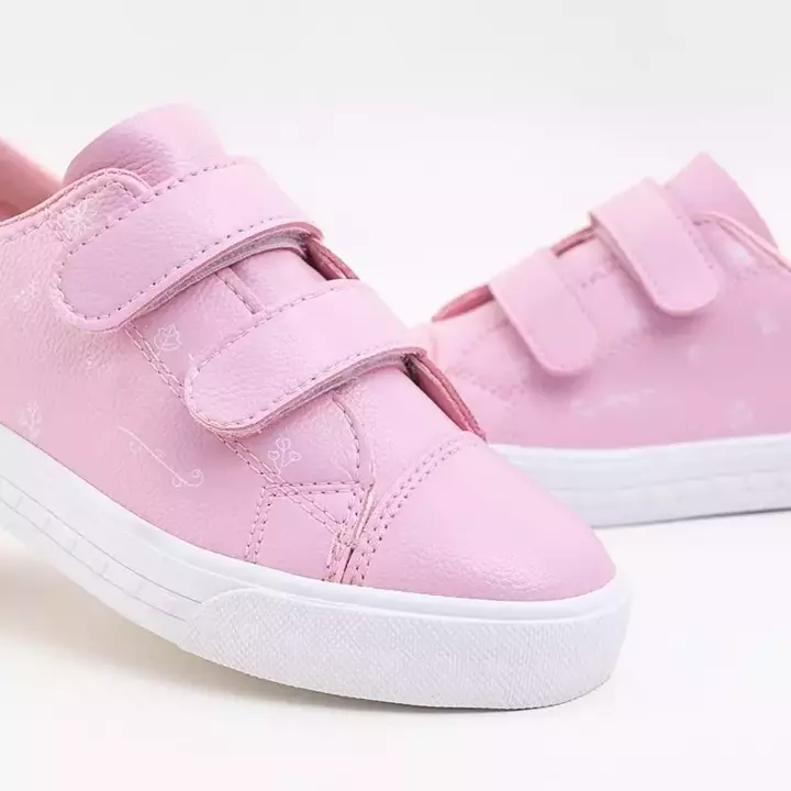 OUTLET Růžová dětská sportovní obuv s ozdobnými vložkami Belpe - Obuv