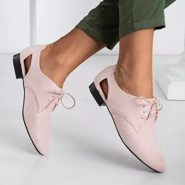 OUTLET Růžové dámské boty s výřezy Fairy - Obuv