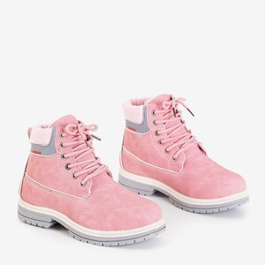 OUTLET Růžové dámské izolované boty Triniti - Boty