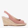 OUTLET Růžové dámské klínové sandály Lacasia - Boty