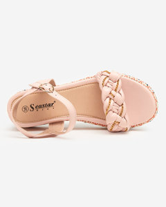 OUTLET Růžové dámské ploché sandály Rella - Boty