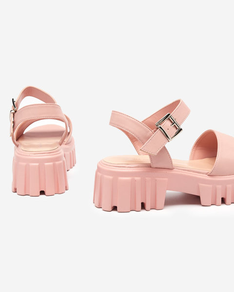 OUTLET Růžové dámské sandály na silnější podrážce Nerile - Boty