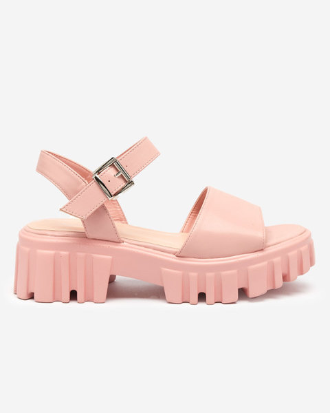 OUTLET Růžové dámské sandály na silnější podrážce Nerile - Boty
