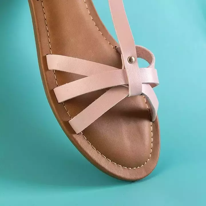 OUTLET Růžové dámské sandály z ekokůže Tulir - Obuv