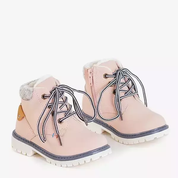 OUTLET Růžové dívčí teplé Tiptop boty - boty