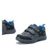 OUTLET Šedé chlapecké sportovní boty se zapínáním na suchý zip Julin - Obuv