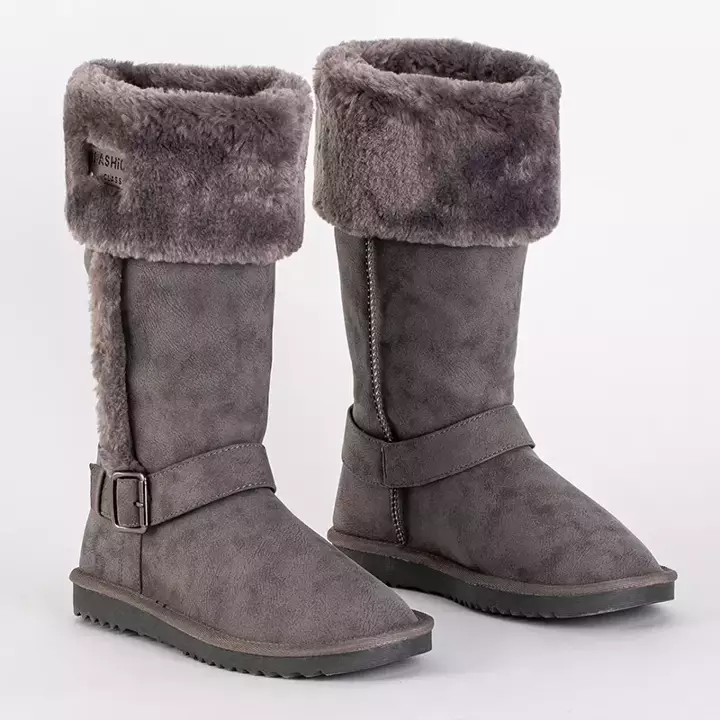OUTLET Šedé dámské sněhule od Giuseppina - Footwear