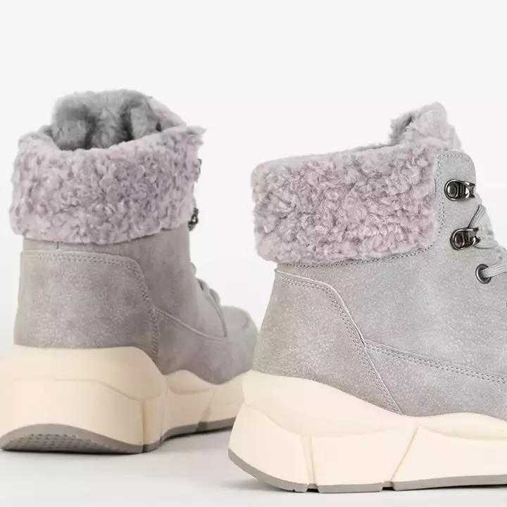 OUTLET Šedé dámské sněhule od Molisano - Footwear