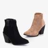 OUTLET Světle hnědé dámské kovbojské boty od Cliona - Footwear