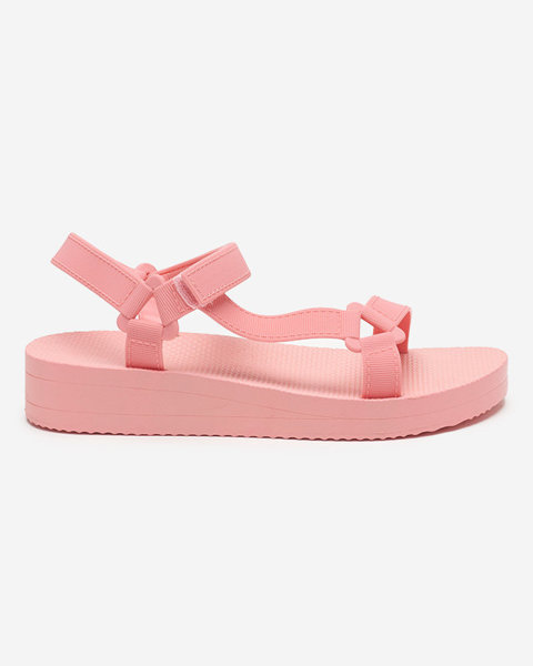 OUTLET Tmavě růžové dámské ploché sandály Ostoy-Shoes