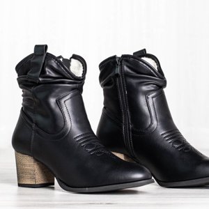OUTLET Vincenza černé teplé kovbojské boty - Obuv