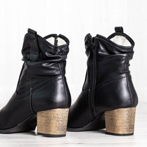 OUTLET Vincenza černé teplé kovbojské boty - Obuv