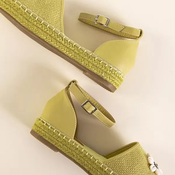 OUTLET Žluté dámské sandály a'la espadrilles na platformě Maybel - Boty