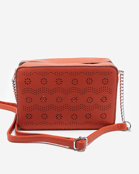 Oranžová dámská prolamovaná kabelka - Doplňky