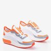 Oranžová sportovní obuv pro ženy na platformě Clala - Obuv
