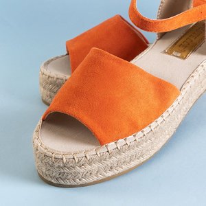 Oranžové dámské sandály na platformě Almira - Boty