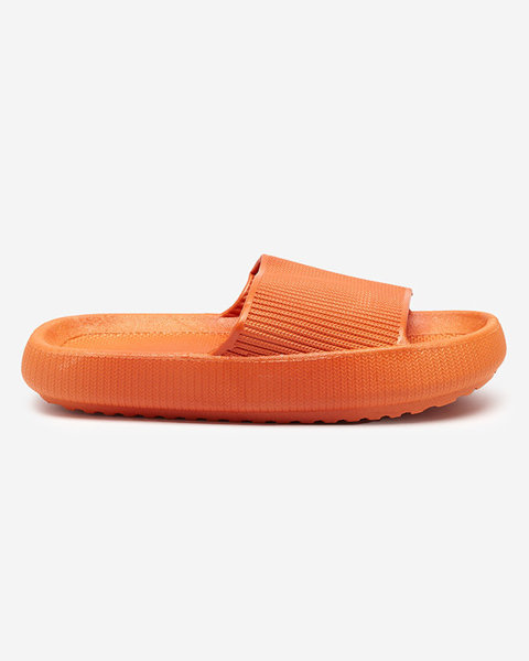 Oranžové gumové pantofle s ražbou Torika - Obuv