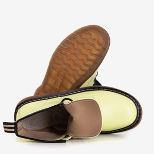 Ormella žluté dámské šněrovací boty - obuv