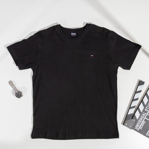 Pánské černé bavlněné tričko - oblečení