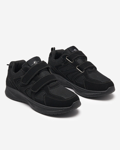Pánské černé sportovní boty na suchý zip Uqan- Footwear